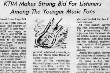 KTIM AM&FM, KTIM FM, Independent Journal KTIM Article 1971 part two